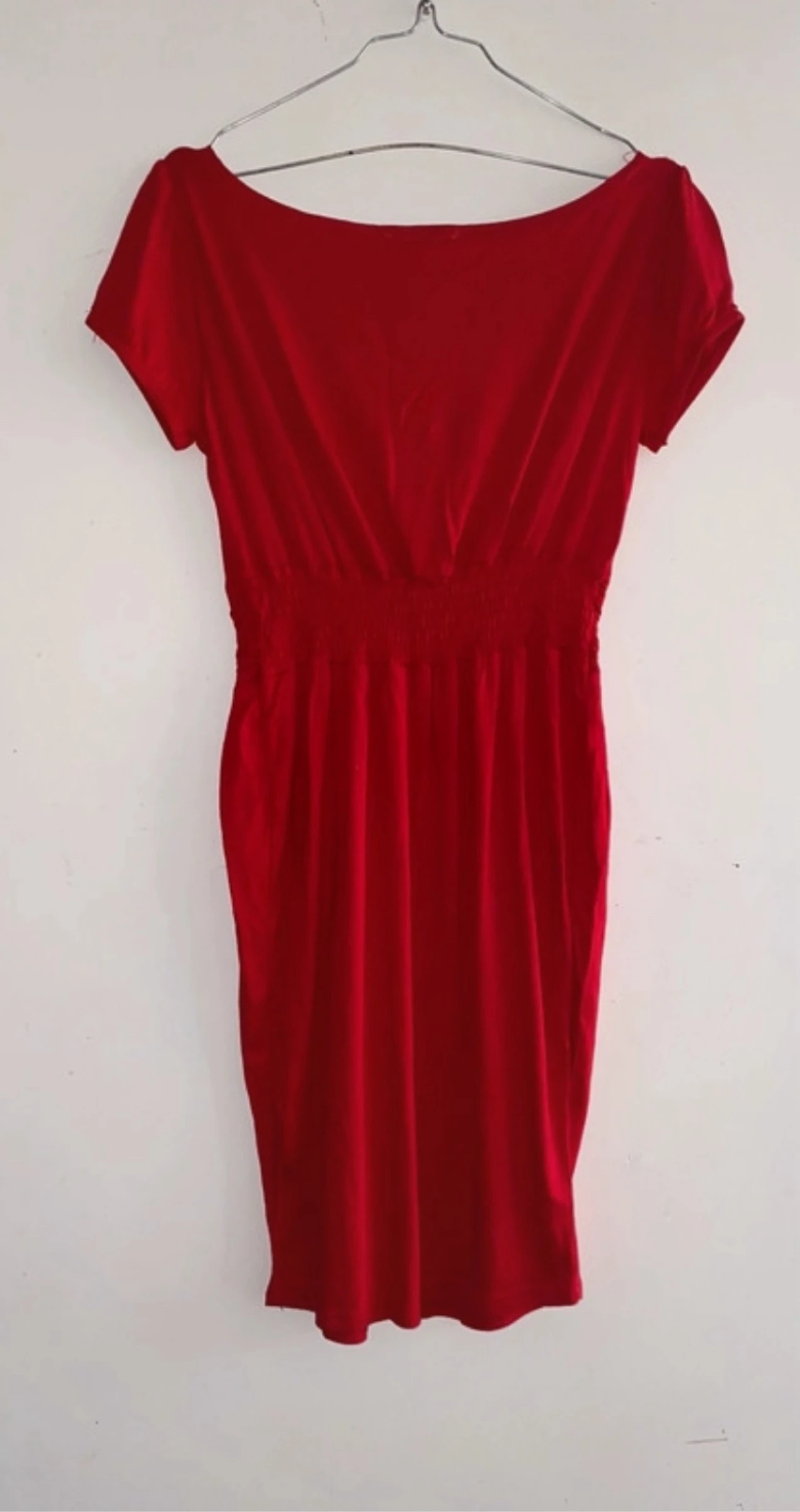 Vestido 3 Suisses rojo de manga corta con cinturón de anillo de talle alto 34/36 S – photo 3